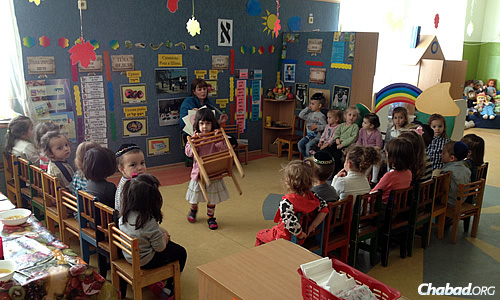 Children at the Beis Tzindlikht preschool