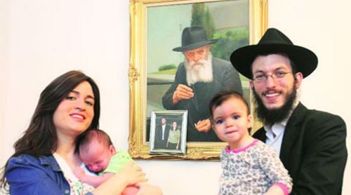 Rabbi Yisroel and Chaya Kozlovsky and family.