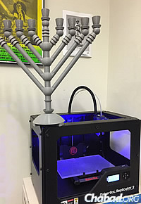 Lightstone says it took time, ingenuity and a little elbow grease to get the menorah printed.