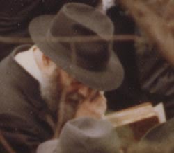 The Rebbe attends the funeral