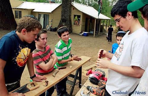 Learning all types of new skills, such as building, fixing and wood-working.