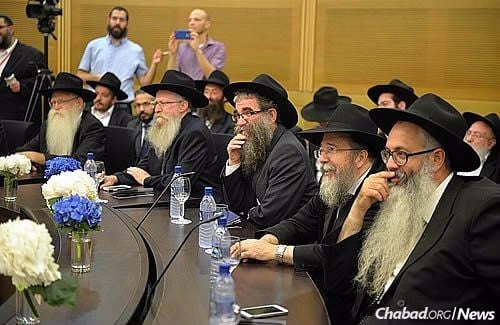 Chabad-Lubavitch leaders from throughout Israel (Photo: Meir Alfasi)