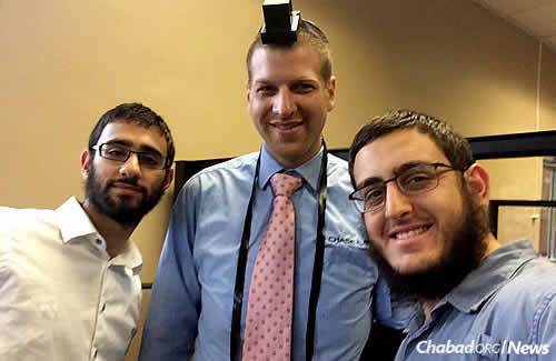 Dovid Lew, right, with his friend Menachem Rosenthal, left, and a banker named Aaron; they visited him each Friday in Lake Worth, Fla.