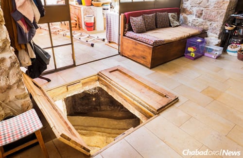 An astonishing discovery beneath the floor of a home in the Ein Karem section of Jerusalem. (Photo: Assaf Perez)