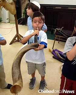 The best part? Learning to blow the shofar.