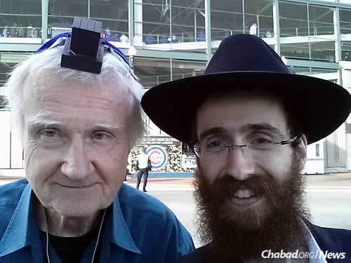 Men of all ages have stopped by to don tefillin and say a prayer.