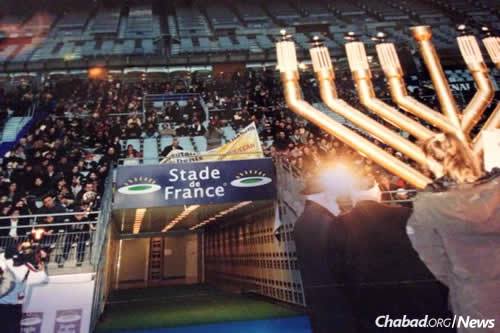 Chabad centers are dedicated to making sure that menorah-lightings take place all over Paris, despite terror attacks that have rocked the city this year, including one on Friday at the national sports stadium.