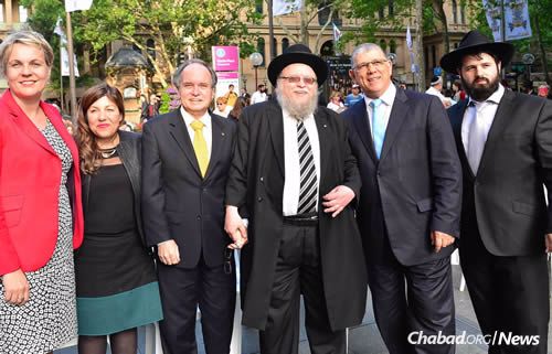 Rabbinic and community leaders at the event