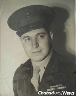 Lassner as a U.S. Marine during World War II