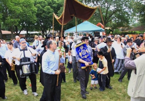 A new Torah being welcomed in Skokie, Ill.