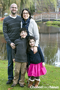 Marc Nerenberg and family: his wife Shira, and children Elliot and Evie