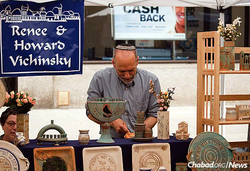 Howard Vichinsky, who makes Judaica-themed pottery on an old farm outside Kingston, said the lessons on Jewish law have become part of his character. (Courtesy of Dennis Beck Photography)