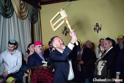 Celebrating Purim at the International Jewish Community, which caters to Jewish expatriates living and working in Moscow.