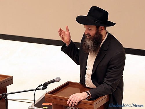 Rabbi Motti Weisberg, director of the Marina Roscha Jewish Community Center. The country's largest, it was instrumental in Chabad's recent growth in the Russian capital.