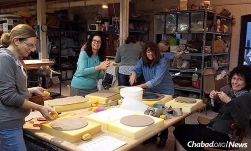 The Chabad House of Barrington-Newport in Rhode Island held a pottery event for women and girls, where they handcrafted seder plates.