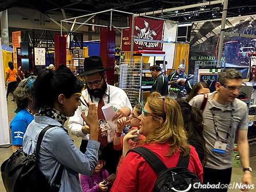 Rabbi Hershey Novack, director of the Chabad House at Washington University in St. Louis, observed some of the competition and organized a meal for 350 people at the America’s Center Convention Complex downtown.