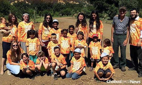 Taking a group photo break from fun in the sun at the Solano County camp.