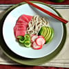 Cold Cucumber Soup with Fresh Tuna and Soba Noodles