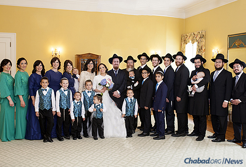 The Weinsteins at the summer wedding of their daughter, Nechama, to Yehuda Welton