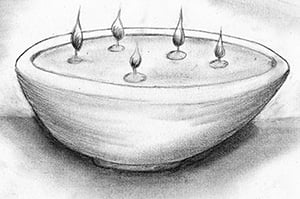 Fig. 19: An Oil Lamp with Many Wicks