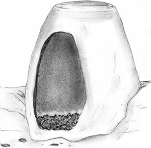 Fig. 5: An Oven of the Talmudic Era Whose Coals have been Covered
