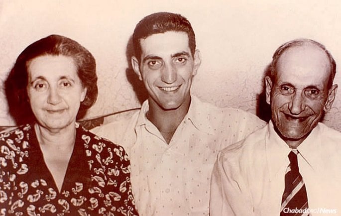 Ralph Branca, the third youngest in a family of 17 children, with his parents, Katherine (Kati) and John Branca